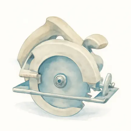 Water color illustrative image of a generic 10 Amp 7-1/4 in. Circular Saw