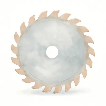 Water color illustrative image of a generic 7-1/4 in., 140T Plywood Circular Saw Blade