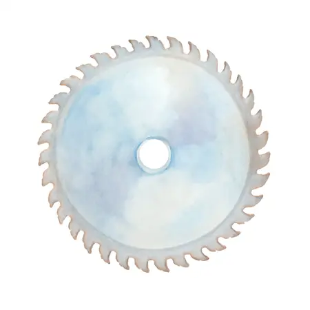 Water color illustrative image of a generic 7-1/4 in., 60T Fine Finishing  Circular Saw Blade