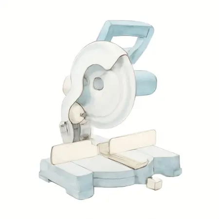 Water color illustrative image of a generic 7-1/4 in. Compound Single Bevel Miter Saw