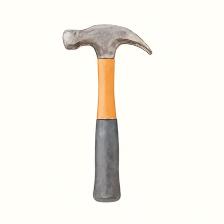 Water color illustrative image of a generic 3 lb. Steel Drilling Hammer