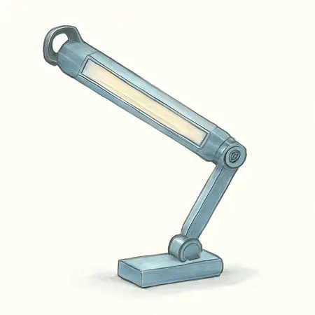 Water color illustrative image of a generic 2000 Lumen Foldable Underhood Light