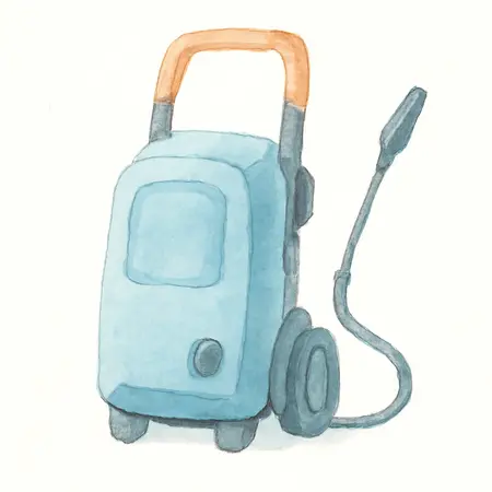 Water color illustrative image of a generic 3000 PSI, 1.1 GPM Brushless Max Performance Electric Pressure Washer