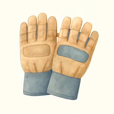 Water color illustrative image of a generic High-Dexterity Impact-Resistant Work Gloves, Medium