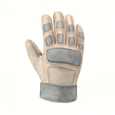 Water color illustrative image of a generic High-Dexterity Impact-Resistant Work Gloves, Large