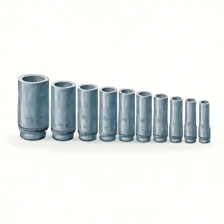 Water color illustrative image of a generic 1 in. Drive Metric Impact Socket Set, 10-Piece