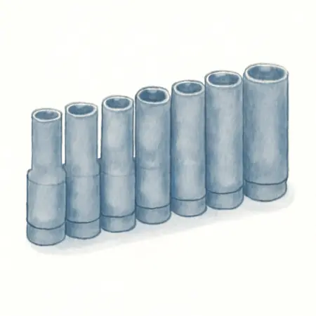 Water color illustrative image of a generic 3/4 in. Drive SAE Impact Socket Set, 8-Piece