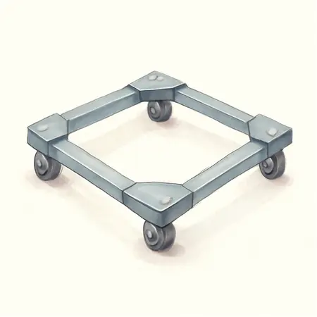 Water color illustrative image of a generic 500 lb. Capacity Universal Mobile Base