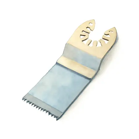 Water color illustrative image of a generic 1-3/8 in. Carbide Tooth Reduced Neck Plunge Blade for Oscillating Multi-Tools
