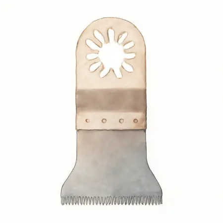 Water color illustrative image of a generic 1-3/8 in. Bi-Metal Reduced Neck Plunge Blade for Oscillating Multi-Tools