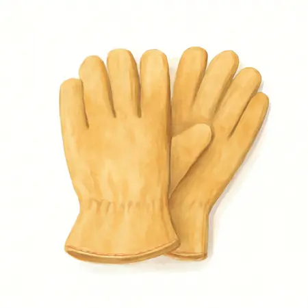Water color illustrative image of a generic Goatskin Split Leather Gloves