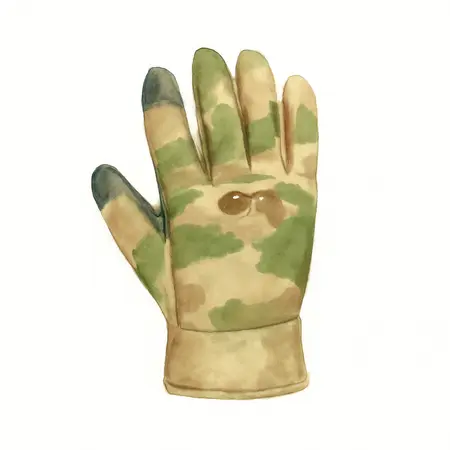 Water color illustrative image of a generic Camouflage Performance Work Gloves, X-Large