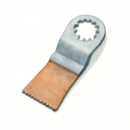 Water color illustrative image of a generic Electrical Box Cut-Out Saw for Oscillating Multi-Tools