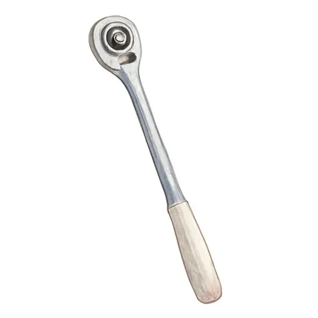 Water color illustrative image of a generic G2 1/2 in. Drive, 26 in. Extra-Long Ratchet