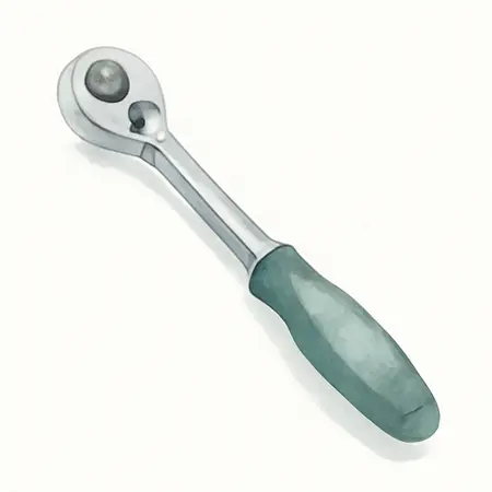 Water color illustrative image of a generic G2 3/8 in. Drive, 14 in. Long Locking Flex Ratchet with Comfort Grip