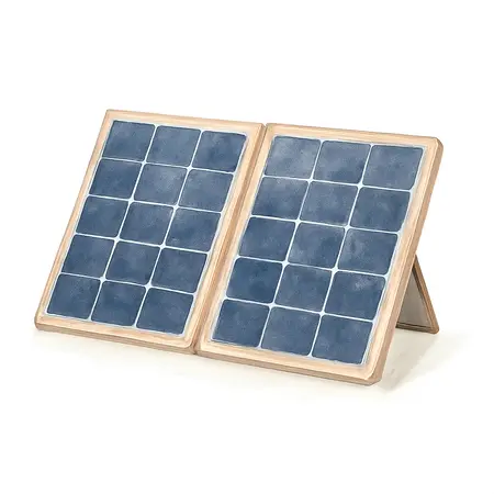 Water color illustrative image of a generic 200 Watt Super-Lightweight Foldable Solar Panel