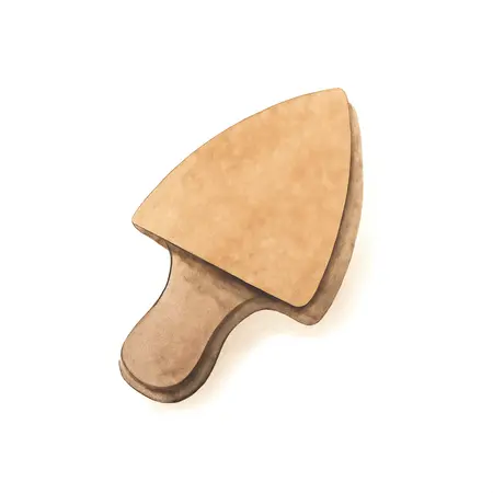 Water color illustrative image of a generic Finger Sanding Backing Pad for Oscillating Multi-Tools