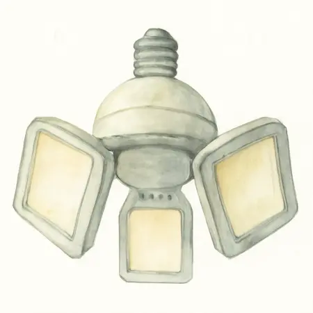 Water color illustrative image of a generic 8000 Lumen Motion Sensor Shop Light