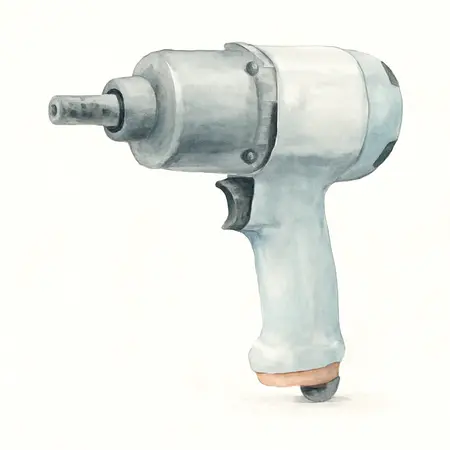 Water color illustrative image of a generic 3/4 in. Composite Air Impact Wrench, Twin Hammer, 1800 ft-lbs