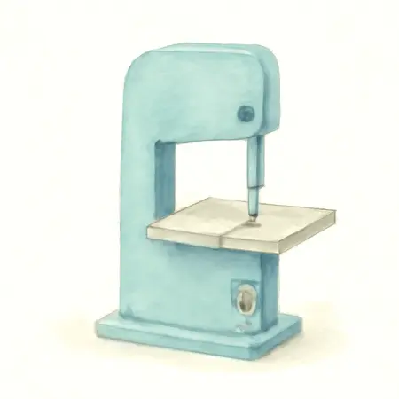 Water color illustrative image of a generic 1/3 HP, 9 in. Benchtop Band Saw