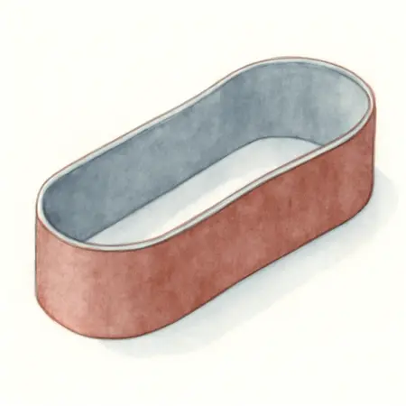 Water color illustrative image of a generic 4 in. x 36 in., 80-Grit Sanding Belt with Zirconia Alumina Grain