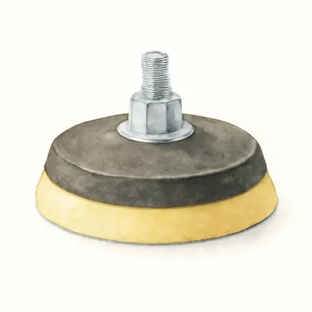 Water color illustrative image of a generic 3 in. Rotary Polisher Backing Pad