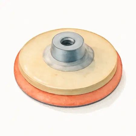 Water color illustrative image of a generic 5 in. Rotary Polisher Backing Pad
