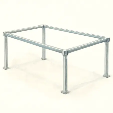 Water color illustrative image of a generic 5 ft. x 10 ft. Custom Modular Utility Trailer Top Rail System