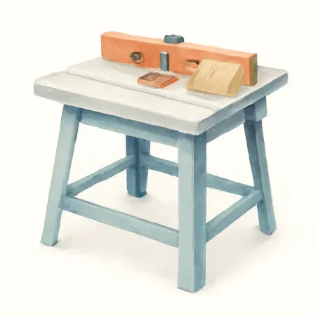 Water color illustrative image of a generic Benchtop Router Table