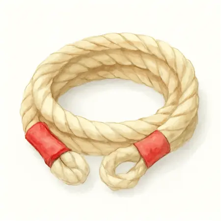 Water color illustrative image of a generic 30 ft. Kinetic Recovery Rope
