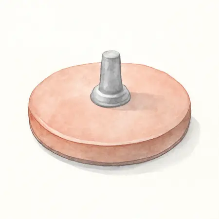Water color illustrative image of a generic 7 in. Rotary Polisher Backing Pad