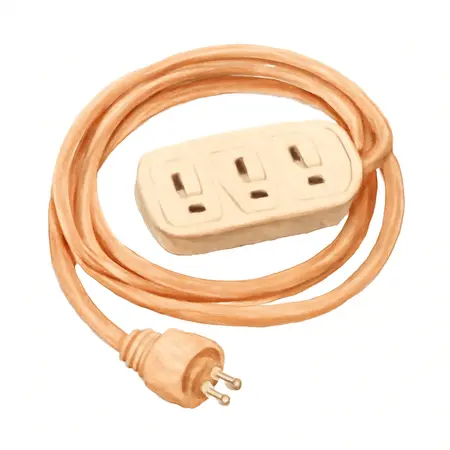 Water color illustrative image of a generic 25 ft., 30 Amp, 125/250V Flat Triple-Tap L5-30 Generator Extension Cord Adapter