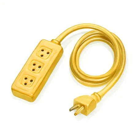 Water color illustrative image of a generic 25 ft., 30 Amp, 125/250V Flat 4-Outlet L14-30 Generator Extension Cord