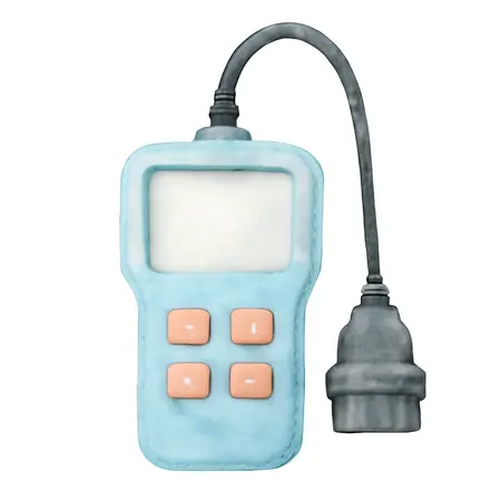 Water color illustrative image of a generic 2.8 in. Screen OBD2 Code Reader