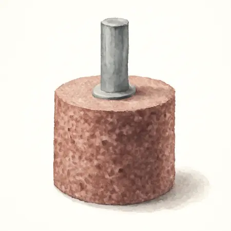 Water color illustrative image of a generic 4-1/2 in. x 4 in. x 3/4 in., 60-Grit Finishing Drum for Surface Conditioning Tools