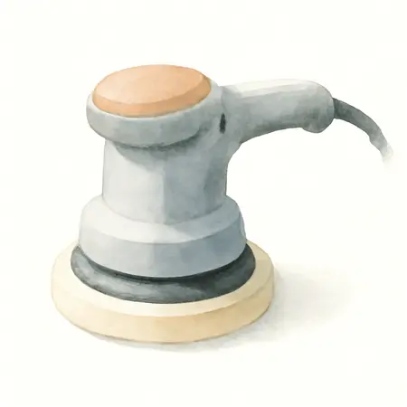 Water color illustrative image of a generic 1 Amp, 10 in. Orbital Polisher/Buffer