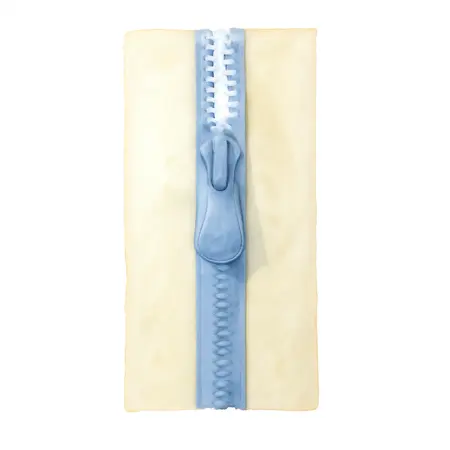 Water color illustrative image of a generic Peel-and-Stick Zipper