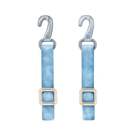 Water color illustrative image of a generic 2 in. x 22 in.–32 in. E-Track Adjustable Bungee Strap, 2-Pack