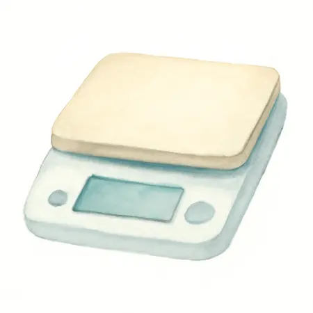 Water color illustrative image of a generic 22 lb. Digital Kitchen Scale