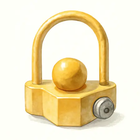 Water color illustrative image of a generic Universal Heavy Duty Coupler Lock