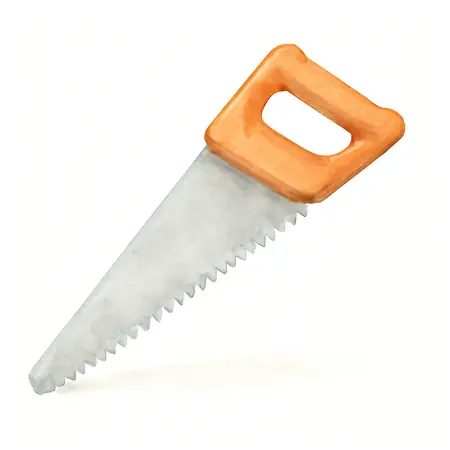 Water color illustrative image of a generic 6 in. Double-Edged Wallboard Saw