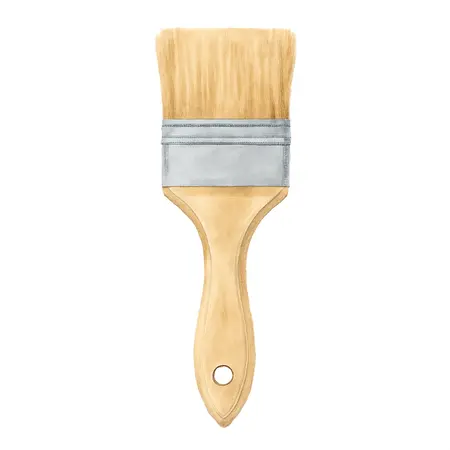 Water color illustrative image of a generic 1-1/2 in. Flat Paint Brush, Professional Quality
