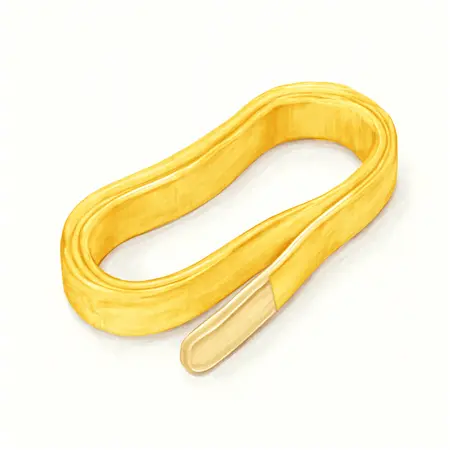 Water color illustrative image of a generic 2 in. x 6 ft., 6400 lb. Capacity Web Lifting Sling, Yellow