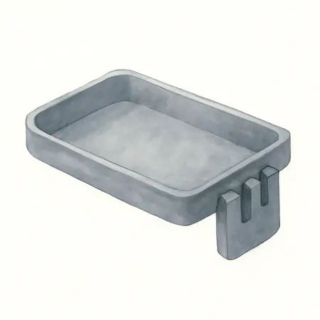 Water color illustrative image of a generic Magnetic Tray with Screwdriver Holder, Slate Gray