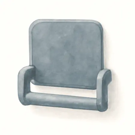 Water color illustrative image of a generic Magnetic Paper Towel Holder, Slate Gray