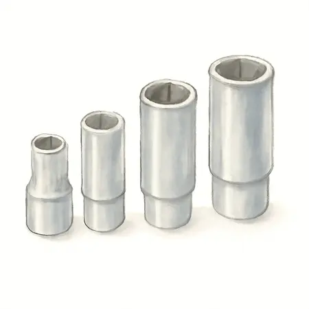 Water color illustrative image of a generic Professional 10 mm Socket Set, 4-Piece