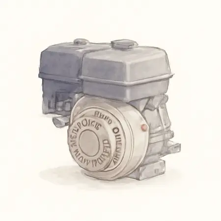 Water color illustrative image of a generic 15.8 HP (459cc) Max Performance OHV Horizontal-Shaft Gas Engine, CARB