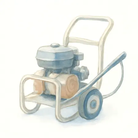 Water color illustrative image of a generic 4400 PSI, 4.2 GPM, 13 HP (420cc) Commercial-Duty Pressure Washer, CARB