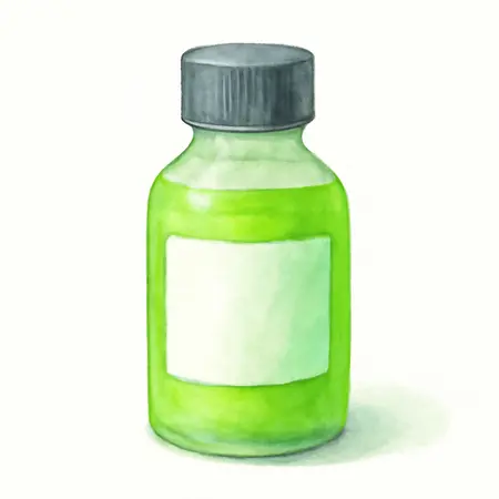Water color illustrative image of a generic 1 oz. Universal A/C Dye