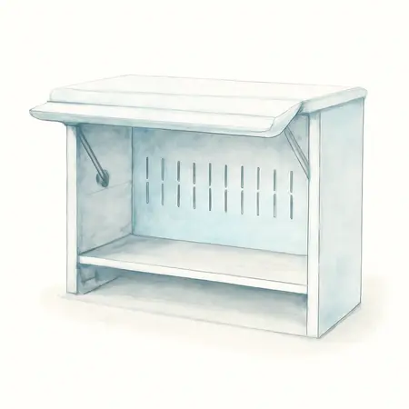 Water color illustrative image of a generic U.S. GENERAL 72 in. x 22 in. Work Center Hutch, Series 3 White